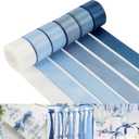 HUIHUANG Dusty Blue Ribbon Set Double-Faced Satin Ribbon 1 inch Dusty Blue Wedding Ribbons for Flower Bouquet Wedding Bridal Shower Baby Shower Decor Hairs Gift Wrap Crafts- 6 Color X 5 Yards Each