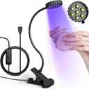 LIORA UV LED Nail Lamp: Portable USB 6W Flexible Gooseneck Desk Lamp with Clamp, Flash Cure Gel Nail Dryer for Home DIY & Salon Use