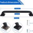 Bathroom SafetyGrab Bars for Elderly Seniors,Anti-Slip Shower Handles Toilet Grab Bars,High Weight Capacity,Wall Mounted Grab Bars for Bathtub Shower,Black Grab Bars (Black Knurled, 18-inch Grab Bar)