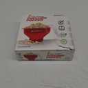 Collapsible Silicone Microwave Hot Air Popcorn Popper Bowl With Lid and Handles - Red