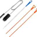 6-Piece Professional Drain Snake Cleaning Kit - Heavy Duty Clog Remover Tool for Shower, Sink, Bathtub, Toilet, Kitchen - Hair Removal Unclogger with Drill Attachment, Reusable Plastic Pipe Cleaner