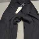 Women's Straight Wide Leg Dress Pants Stretchy Work Pants Business Casual Slacks with Pockets (Black), Small