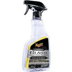 Meguiar's Ultimate Glass Cleaner & Water Repellent - Premium Glass and Window Cleaner for Quick Cleaning with Hydrophobic Technology that Acts as a Rain Repellent Improving Visibility in Rain - 16oz