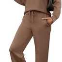 ANRABESS Women's 2 Piece Lounge Sets Casual Travel Outfits Wide Leg Tracksuit Sweatsuits Matching Set 2026 Fall Clothes M