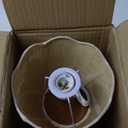 Brown Small Bedside Table Lamp for Bedroom, Farmhouse Bedroom Lamps for Nightstand, Rattan Lamp Shade Table Lamps for Small Spaces for Kitchen Counter, Home Office, Living Room, Kids Dorm