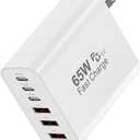 USB C Wall Charger Block, 65W GaN 6-Port Fast Charging Block,PD USB C Plug Adapter+QC Plug Compatible with iPhone iPhone 17/17 Plus/17 Pro Max/16/16 Plus/16 Pro Max/15 Pro Max/iPad Pro/14/13/12/11/SE