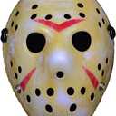 COSTOYFUN Mask Halloween Costume Horror Mask Cosplay Costume Mask Party Masquerade Props Mask (Yellow)