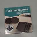 Furniture Coasters,Caster Cups,Furniture Leg Protectors 2.5 Inch 4pcs Rubber Pads no Slip for Hardwood Floors Black