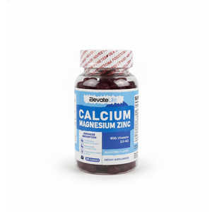 Calcium Magnesium Zinc Gummies with Vitamin D3 & K2 - High Potency Enhanced Absorption -60 Orange Gummies Flavored (60 Count (Pack of 1))