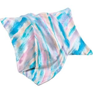 Satin Pillowcase for Hair and Skin,Softer Than Mulberry Silk Pillow Cases 2 Pack, Satin Pillowcases with Zipper, Cooling Pillow Cases Standard Size Set of 2, Light Rainbow Tie Dye