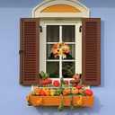 6pcs Fall Candle Rings Small Fall Wreath Artificial Flower Rings Thanksgiving Fall Centerpieces for Tables Autumn Maple Leaf with Sunflower Harvest Festival Home Decor (9.8")