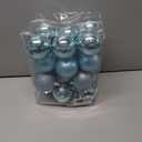 Emopeak 24Pcs Christmas Balls Ornaments for Xmas Christmas Tree - 4 Style Shatterproof Christmas Tree Decorations Hanging Ball for Holiday Wedding Party Decoration (Teal Blue, 2.4"/6.2CM)