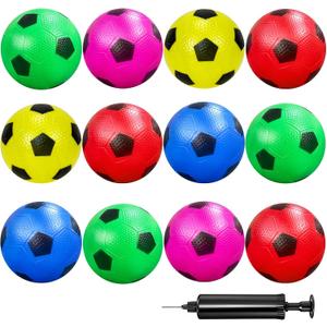 12 Pack Mini Soccer Balls for Kids, 4'' Inflatable Mini Balls for Indoor Outdoor Games, Small Soccer Ball for Pool Beach Garden Sports Game Party Supplies