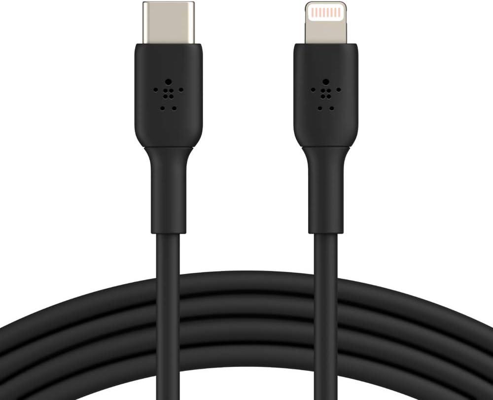 Belkin BoostCharge Fast Charging USB C to Lightning Cable 3.3ft/1M - MFi Certified 18W Power Delivery iPhone Charger Cord - Apple Charger USB C Cable - Fast Charging for iPhone 14, iPhone 13 - Black