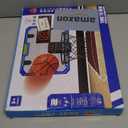 Basketball Hoop Indoor for Kids(4-12 Years Old), Over The Door Basketball Hoop with Scoring, Countdown and Music Accompaniment, Christmas Toys (blue)