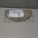 Eforcurtain Thick Linen Style Cloth Placemats Set of 6 Fabric Placemats Heat Resistant Machine Washable Table Mats Double Layer Water Absorbent Place Mats, Beige and Charcoal Round 15 Inch Place Mats