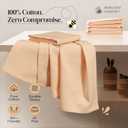 Mustard Yellow Honeycomb Kitchen Towels 5 Pack, 16x26 Inch, 100% Cotton, Super Absorbent, Quick Dry, Reusable, Durable Dish Towels for Drying, Cleaning & Everyday Kitchen Use