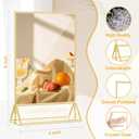 Daofary Acrylic Sign Holder 4x6, 20 Pack Double Sided Clear Gold Frame Tabletop Display, Menu Flyer Table Number Holder for Wedding Reception and Restaurant Tables