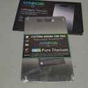 APMRQIB Titanium Cutting Boards for Kitchen, 100% Pure Titanium Cutting Boards Double Sided Non Toxic Cutting Board, Hygiene Durable Dishwasher Safe 13”× 8”(M)