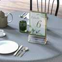 Acrylic Table Numbers Wedding 4x6 Vertical 4 Pack, Acrylic Table Card Holder Gold, Clear Menu Holder for Table Top, Restaurant Retail, Paper Holder, Photo Frame (4x6 - Vertical)