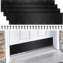 Door Kick Plate with Black Screws Thickness Satin Aluminum Door Push Plate Polished Metal Kickplate for Protection, Black Color(4 Pcs,6" x 30")