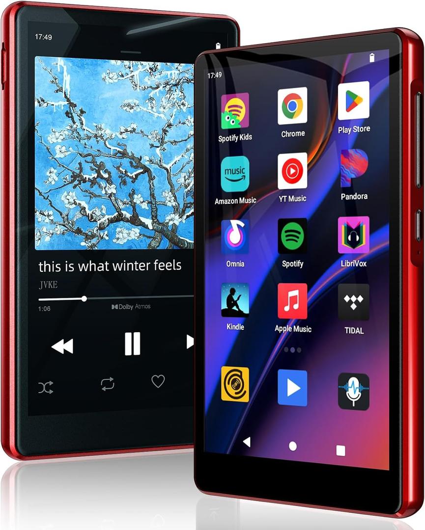 RUIZU 163GB Android MP3 Player with Bluetooth and WiFi, 4.5" Touchscreen Music Player with Spotify, Parental Control, Pandora, Amazon Music, Audible, Speaker, HiFi MP4 MP3 Player for Kids, Support 1TB