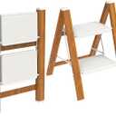 HBTower Aluminum 2 Step Ladder, Lightweight Step Stool, WhiteWoodgrain
330lbs Capacity, Compact & Portable for Easy Storage, Anti-Slip Design, Indoor & Outdoor, Great for Kitchen Office