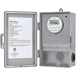 DEWENWILS Pool Pump Timer, Digital Timer Box, 2HP 40A 120-277 VAC, 7-Day 20 ON/Off Programmable Timer Switch for Water Heater, Pool Pump, SPA, Motor, ETL Listed Gray