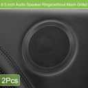 ACROPIX Universal 6.5" Subwoofer Speaker Rings Cover Spacers Speaker Audio Decorative Circle without Mesh Grille ABS Black - Pack of 2