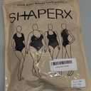 SHAPERX Women's Shapewear Bodysuit Tummy Control Seamless Zip-Up Body Shaper Waist Defining Body Suit,SZ5861-Black-New-L/XL