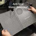 Bar Mat, Bar Accessories, Multifunctional Folding Cocktail Mat with Cutting Board, 18" X 12"(Gray) Drying Mats,Bar Mat for Countertops,Bar Decorations for Home, Outdoor Bar Accessories,Travel