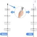 Corner Shower Caddy Tension Pole: Stainless Steel Rustproof 4-Tier Shower Organizer - 47-121 inch Adjustable Bathroom Shelves for Bathtub Shampoo Storage - Tension Rod Floor Standing Bath Rack