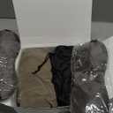 JefDiee Inflatable Travel Foot Rest Pillow,Kids Airplane Bed,Adjustable Height Flight Pillow,Travel Essentials for Airplane,Office,Home,Trains,Cars (Ash Gray-2pack)