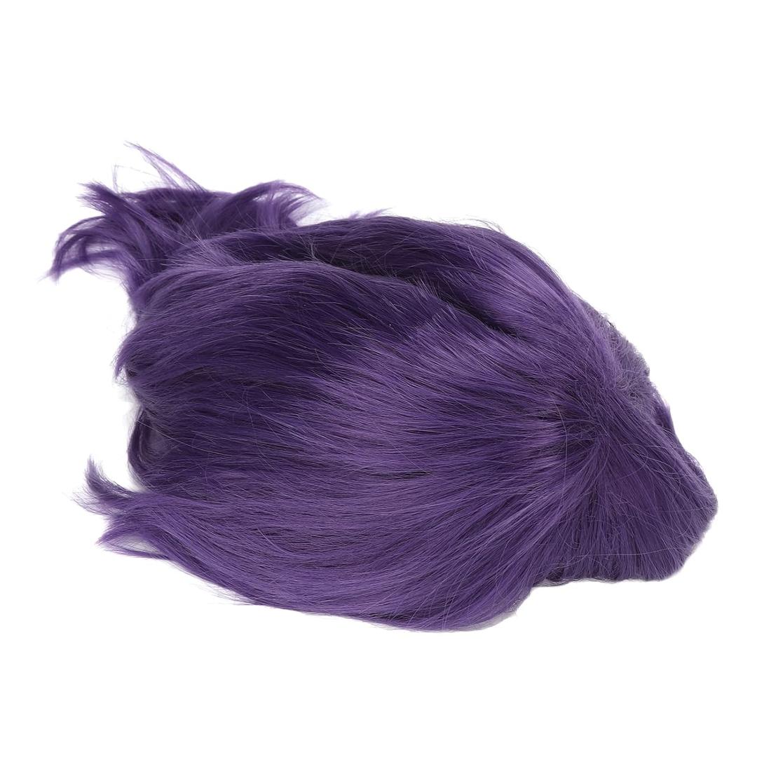 ZJchao Purple Anime Cosplay Wig Stylish Party Costume Synthetic Hair Comfortable Breathable Short Wig Men
