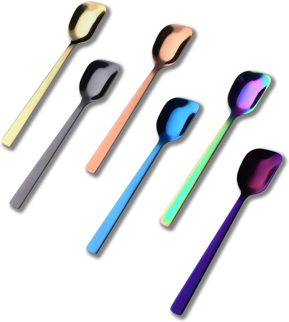 Nirosta Yogurt Spoon, Stainless Steel Gelato/ Ice Cream Spoon, Fruit Spoon, Dessert Spoon, 6.4-inch, Set of 6