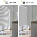 AOSKY Zebra Blinds for Windows Cordless Roller Shades for Home Free-Stop Windows Shades Dual Layer Light Control for Day and Night Easy to Install (49" W X 72" H, Grey)
