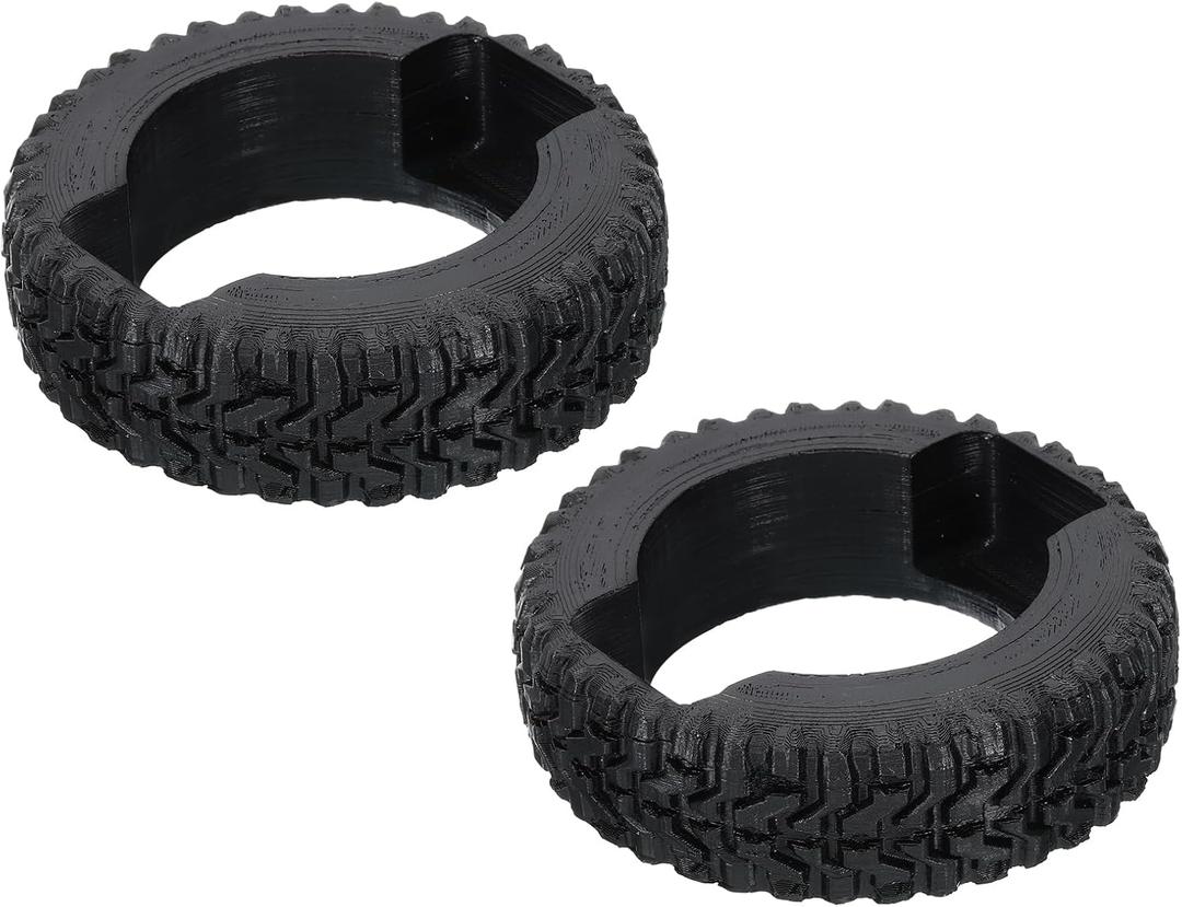 PATIKIL Tire Business Card Holder for Desk, 2Pcs Business Card Holders Rubber Plastic Card Stand Organizer Cards Display for Office Exhibition, Black