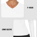 Women's Long Sleeve V Neck Workout Tops UPF50+ Sun Protection Moisture Wicking Lightweight Swim T-Shirts