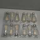 Edison Bulbs 60 watt Equivalent LED, E26 LED Bulb Non-Dimmable, 4000K Daylight White, ST58 Vintage Light Bulbs, 90+ CRI, 6W 600LM, E26 Medium Base, Clear Glass, 12 Pack