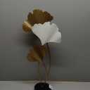 Deco 79 Metal Leaf Decorative Sculpture Home Decor Statue, Accent Figurine 14" x 5" x 24", White