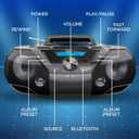 Philips Portable CD Player Boombox Bluetooth with Cassette Player All in one Powerful Stereo Boom Box CD Player for Home Mega Bass Reflex Speakers, Radio/USB/MP3/AUX Input with Backlight LCD Display