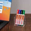 ECHSRT Acrylic Pen Holder 2-Pack With Megnetic,No-Adhesive Embedded Magnets, Dry Erase Marker Holder for Whiteboard & Fridge, Locker Accessories Organizer for Office School Desk (1 Compartment-Magnetic)