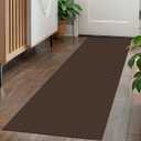 KOZYFLY Runners for Hallways 2x5 ft Washable Kitchen Runner Non Slip Rubber Backed Hall Runners Cotton Entryway Runner Rugs Floor Carpet for Indoor Backdoor Bedroom Kitchen, Reddish Brown/Coffee