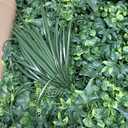 Artificial Grass Wall Panels, 20"x20" 6pcs Greenery Backdrop with Mint Plant Leaves, UV-Anti Fake Greenery Plant Boxwood Panels for Privacy Fence Screen, Outdoor Green Wall Decor for Patio Garden