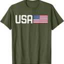 USA T Shirt Women Men Kids Patriotic American Flag July 4th TShirt
