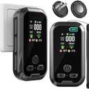 2 Packs, Plug-in Carbon Monoxide Detector, 5-in-1, with HD Display, 3Icons, for Gas, CO, Smoke, Display Temperature, Humidity, 100dB Alarm,Built-in Battery for Portable Use, Display Power Level,Black