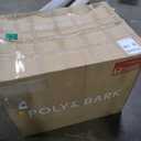 Poly & BARK Verity Leather Accent Chair  Armchair with Walnut Wood Frame  Fashion-Forward Lounge Seating for Living Room  Upholstered in Midnight Blue Leather for Modern Style