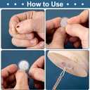 100 Pack Self-Adhesive Ceiling Hooks for Hanging, Sticky Damage-Free Transparent Ceiling Discs with Metal Hook, Removable Wall Hanger for Wedding Birthday Halloween Christams Decorations