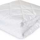 Downlite Twin XL Dorm Mattress Pad & Cover  Waterproof w/Comfortable Polyester Filling, Machine Washable & Dryable  Fits Mattresses 9 to 18 Tall