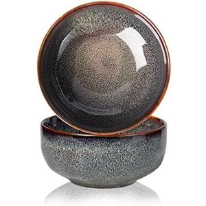 KYBSCZ 22 Ounce Serving Bowls Set - Ceramic Bowl Set of 2-5.75 inch for Salad, Soup,Cereal Bowls for Kitchen